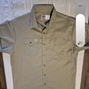 Big Bill Men's Short Sleeve Button-Down Work Shirt - Khaki